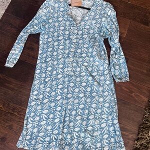 Magnolia Pearl Blue and White Cotton Dress